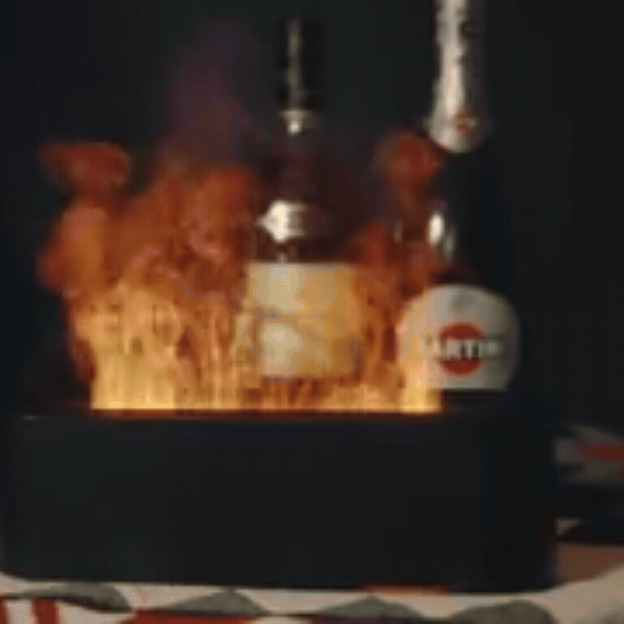 Aromaterapeutyczny dyfuzor RGB z symulowanym płomieniem, USB 🔥